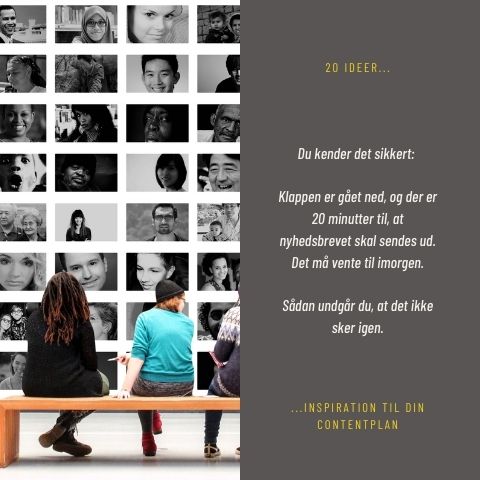 20 ideer til din indholdsplan